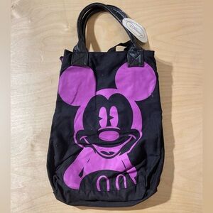 Disney Black and Purple Mickey Mouse Tote Bag (LX)